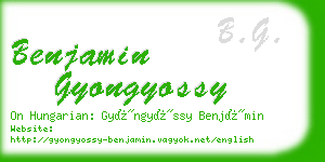 benjamin gyongyossy business card